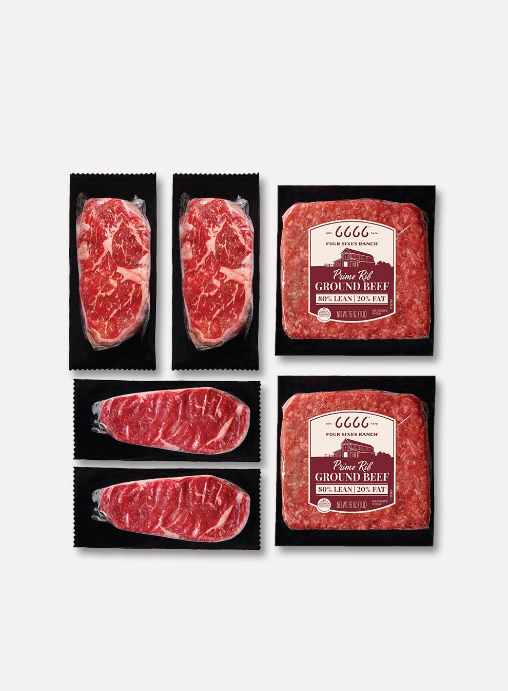 666 Ranch Ribeye 6666 Grill Pack – Four Sixes® Ranch Brand Beef